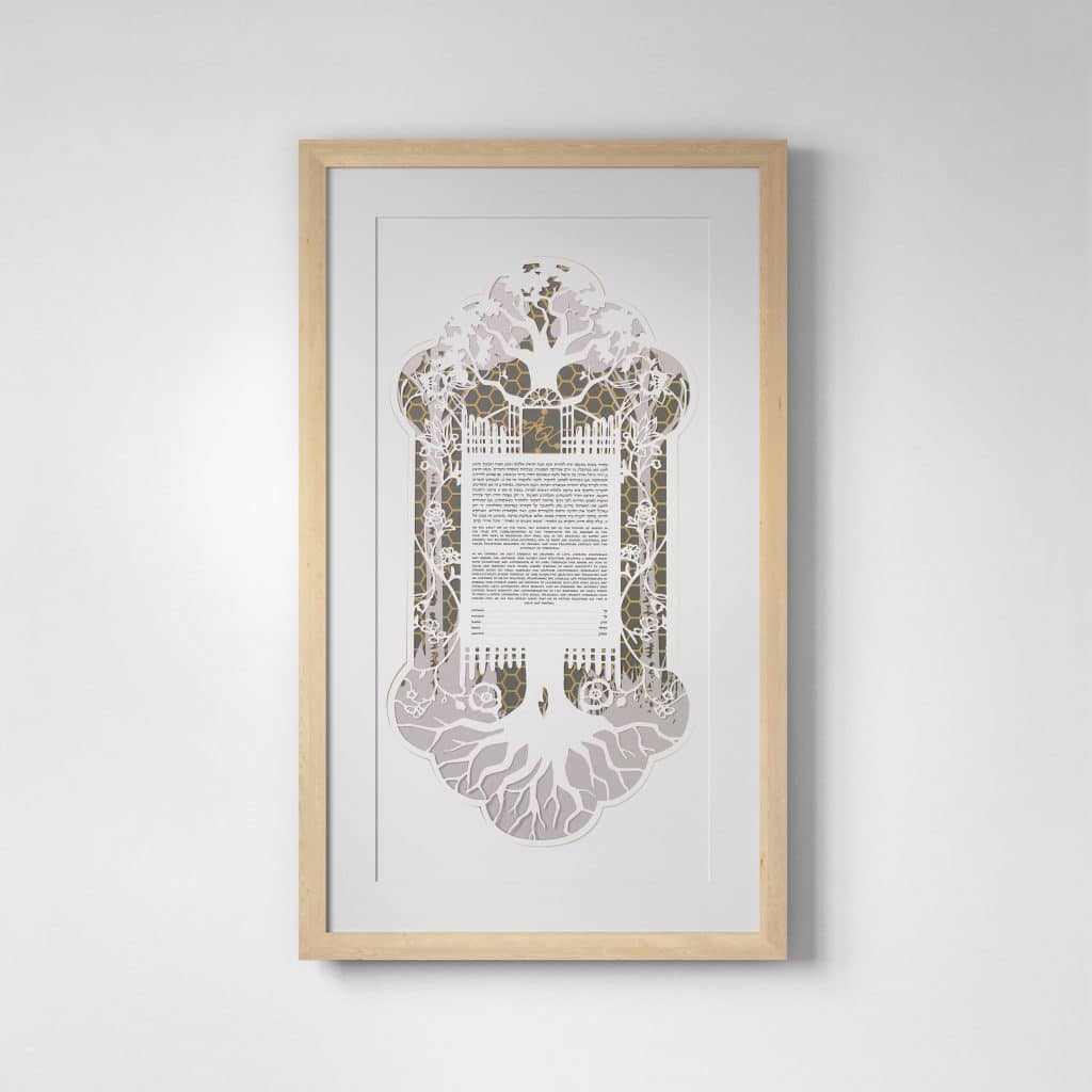 Deep Roots Garden Personalized Papercut Ketubah