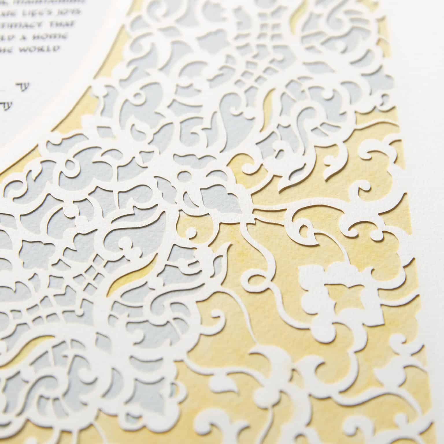 buy-susanne-mcginnis-papercuts-eleganza-papercut-yellow-yellow-ketubah-online-2