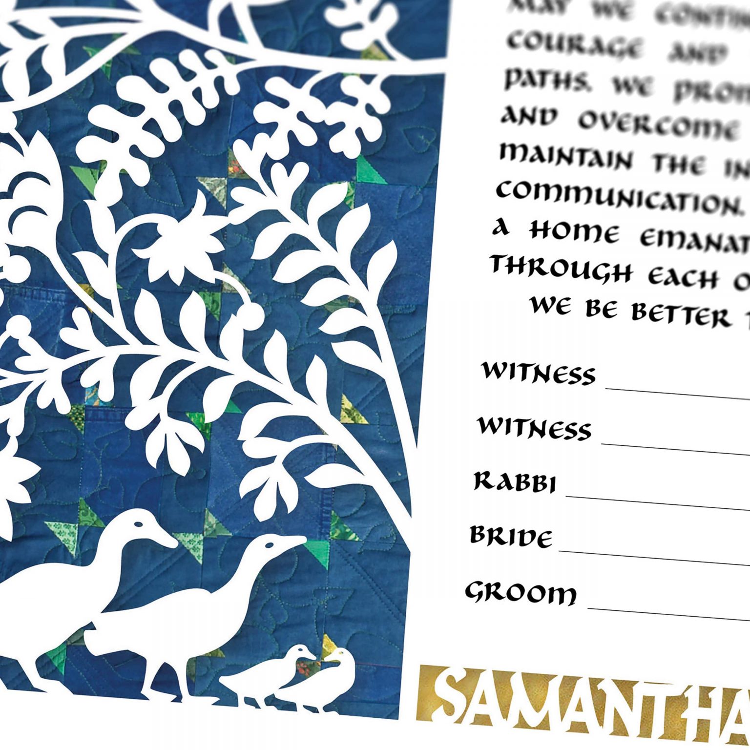 custom-enya-keshet-papercuts-rustic-papercut-blue-green-ketubah-jewish-marriage-contracts-2
