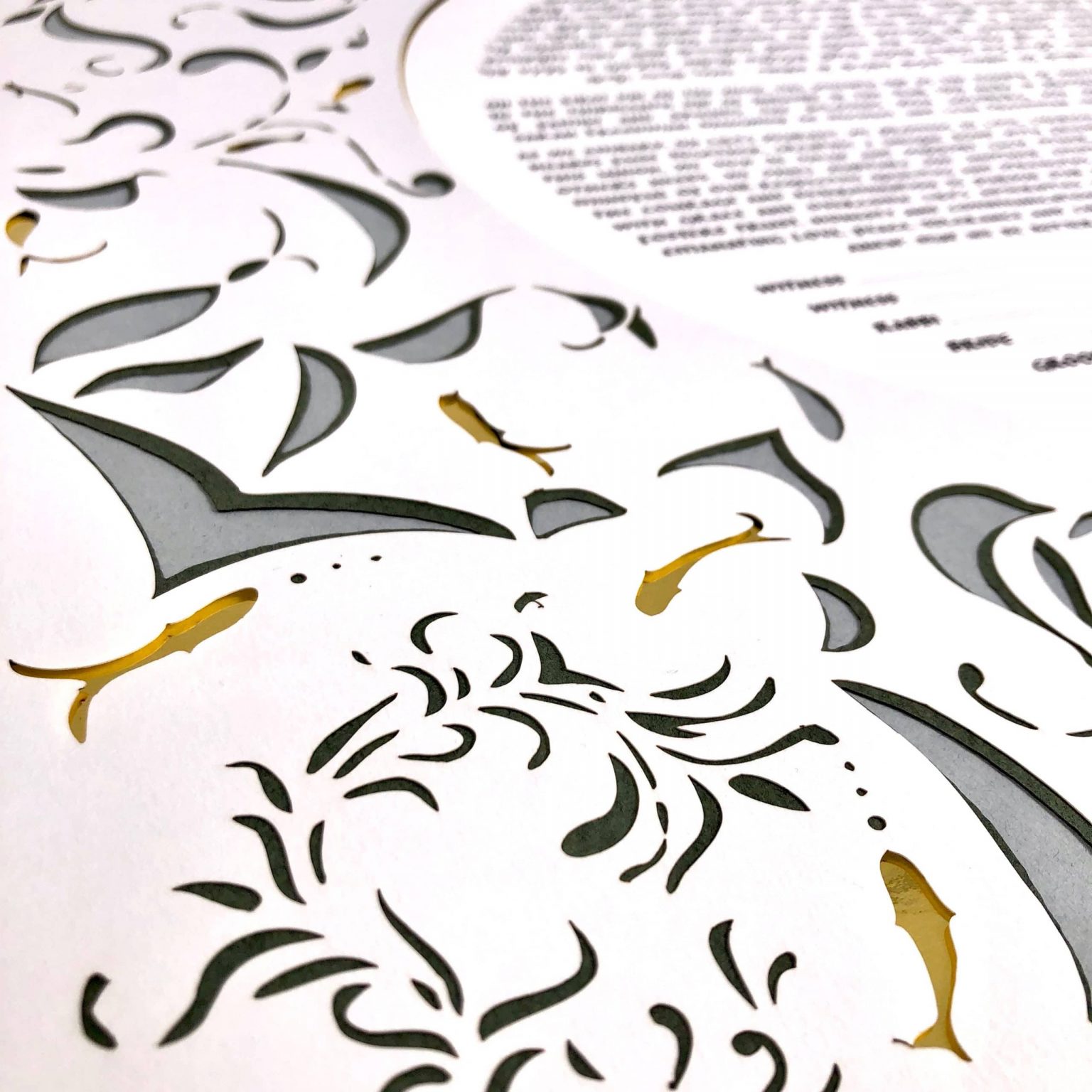 custom-ruth-warzecha-papercuts-koi-pond-multi-layer-papercut-green-ketubah-art-1