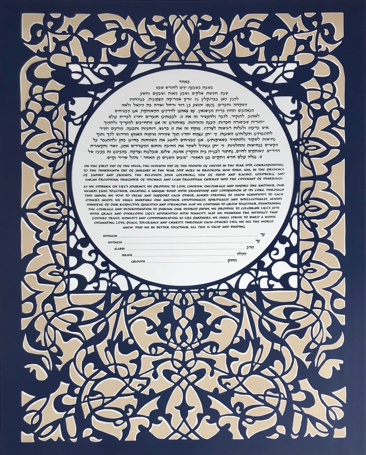 handmade-ruth-warzecha-papercuts-morocco-muilti-layer-papercut-blue-ketubah-online-3