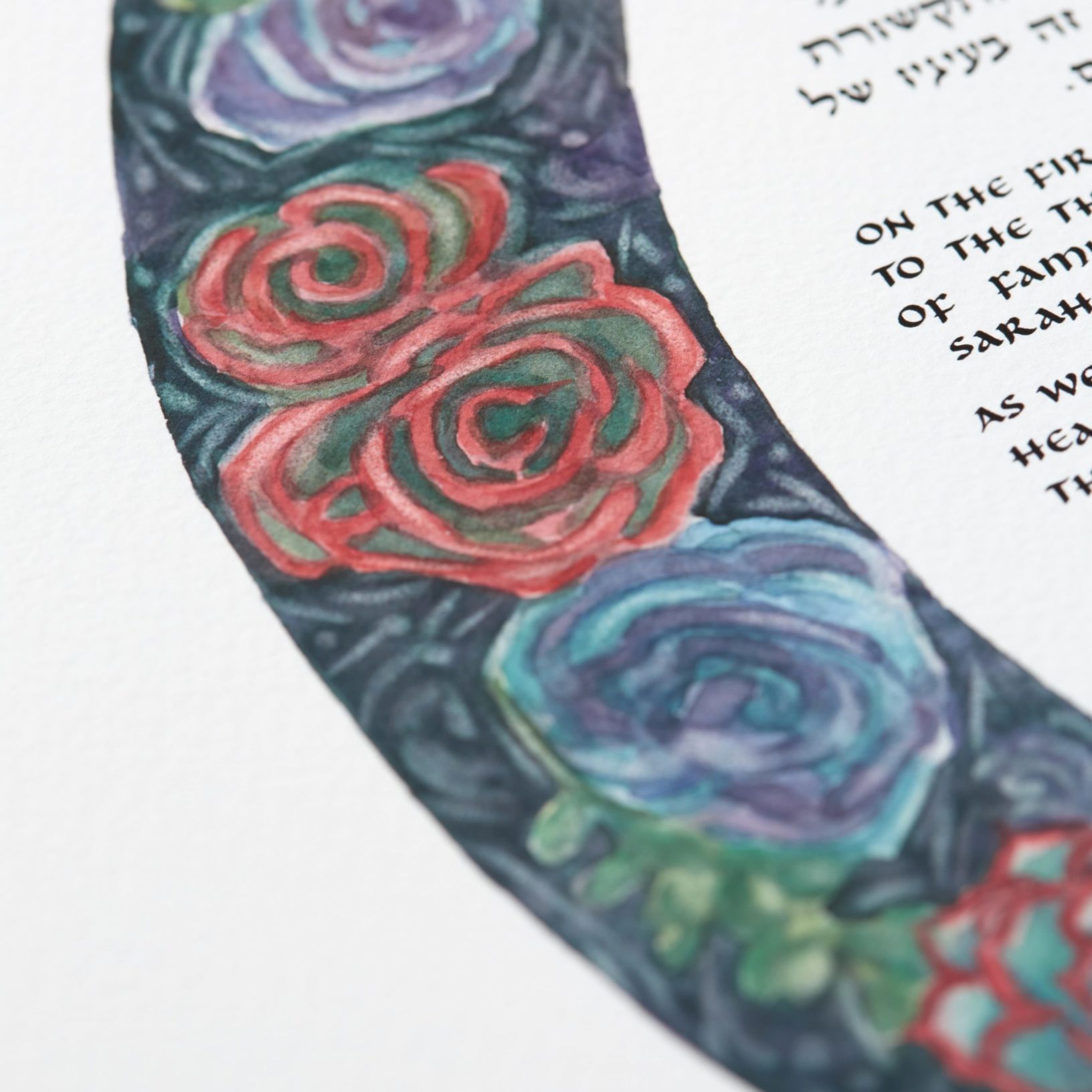 Circle Of Succulents Ketubah For Sale by Susan Cone Porgesv
