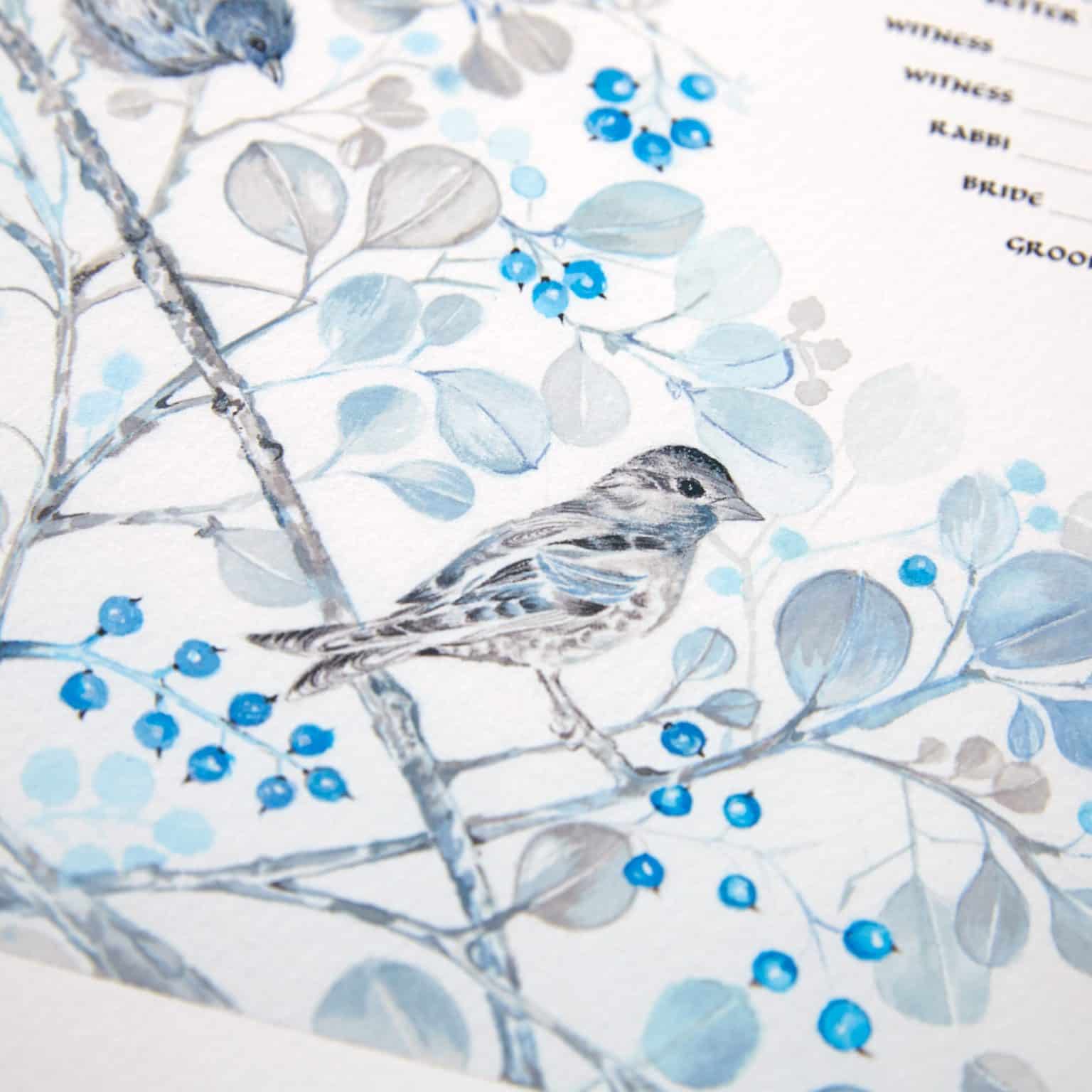 modern-angela-munitz-giclee-prints-bird-song-light-blue-ketubah-designs-2