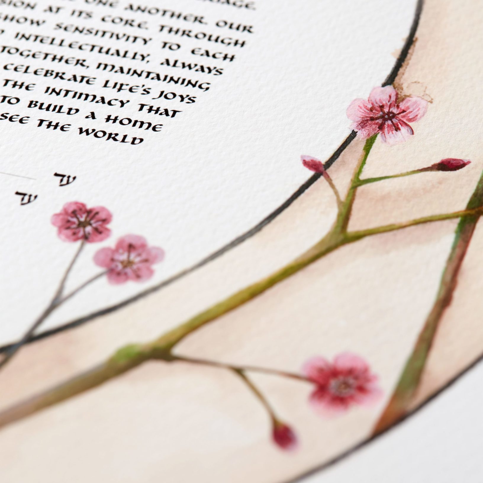 Cherry Blossoms Ketubah Marriage Contracts by Elyse Meyerson