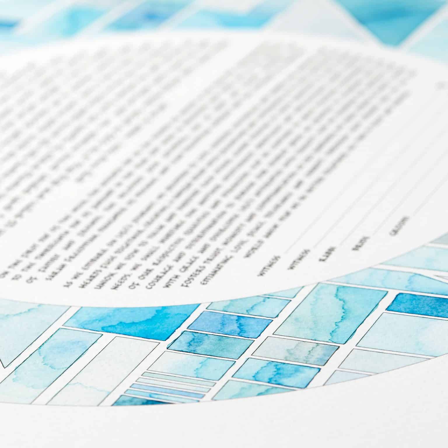 Mikva Tiles Circle Ketubah Designs by Hadass Gerson