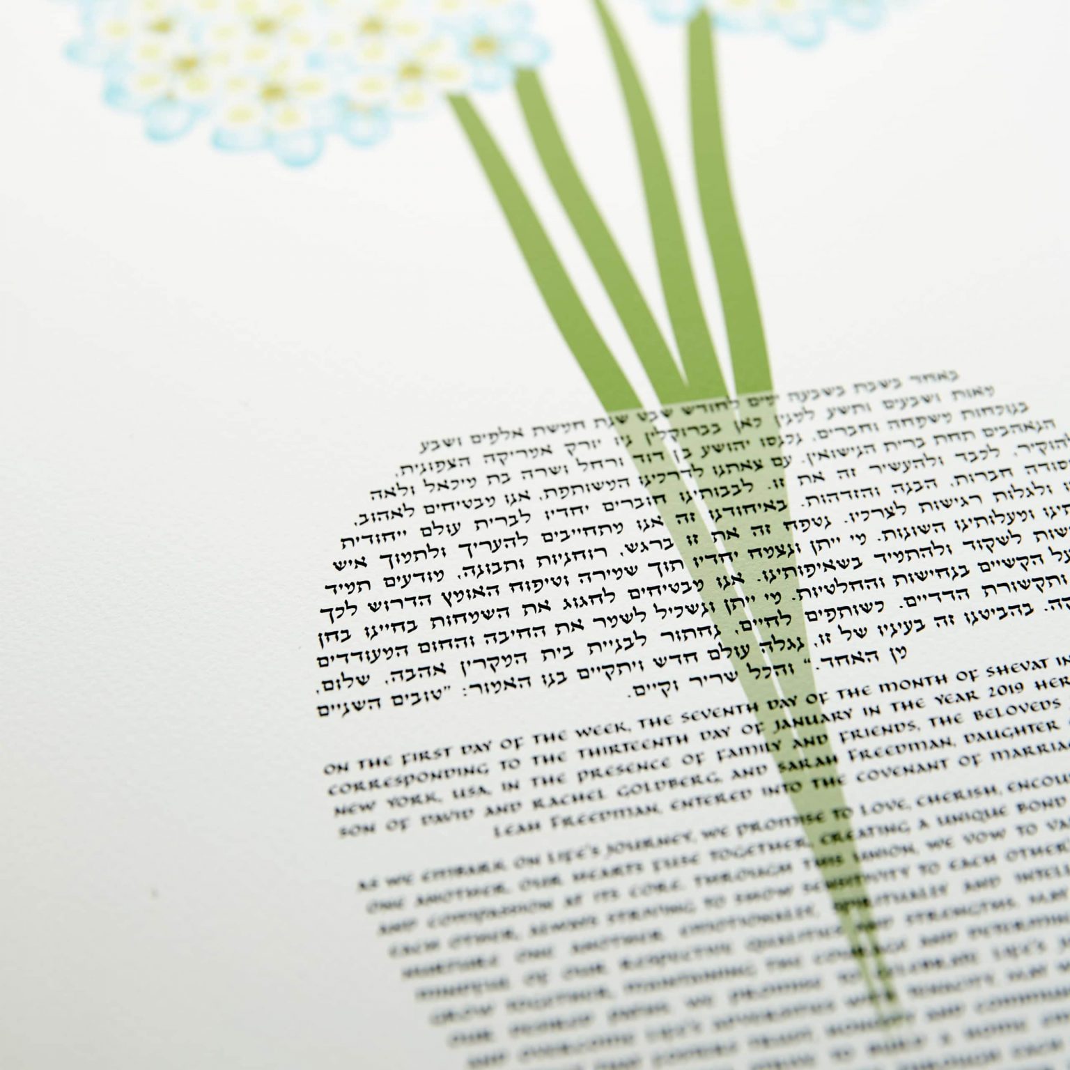 modern-naomi-broudo-giclee-prints-hydrangea-bouquet-pastel-ketubah-jewish-wedding-2
