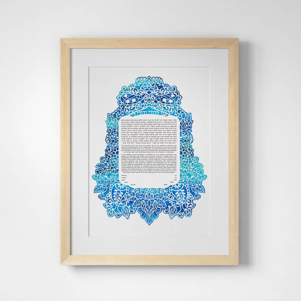 Stunning Henna Princess Papercut Ketubah Toronto by Enya Keshet