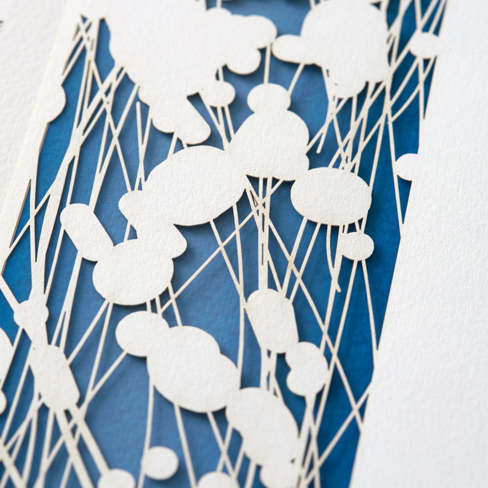 Sonata Papercut Blue Ketubah Online by Ruth Mergi
