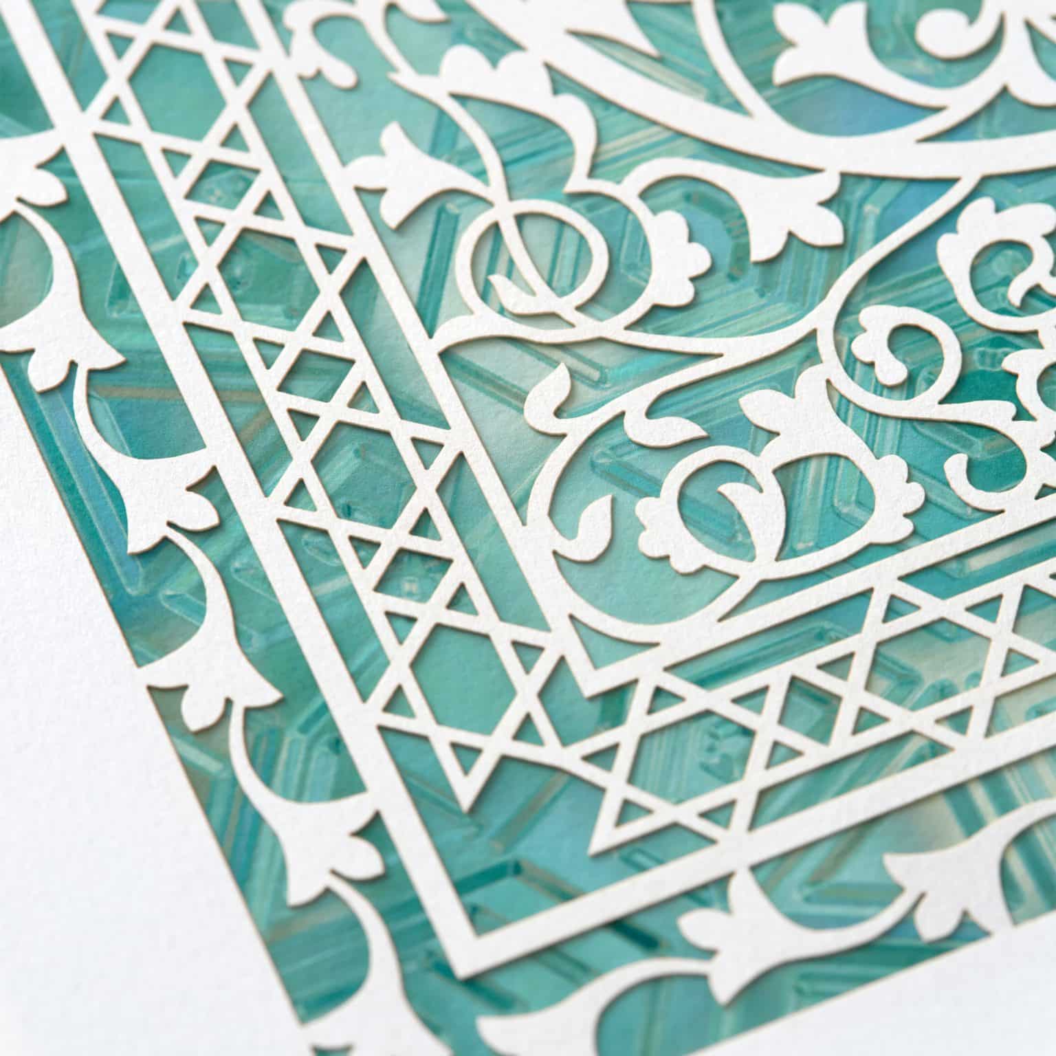 unique-enya-keshet-papercuts-honeysuckle-papercut-green-ketubah-jewish-wedding-3