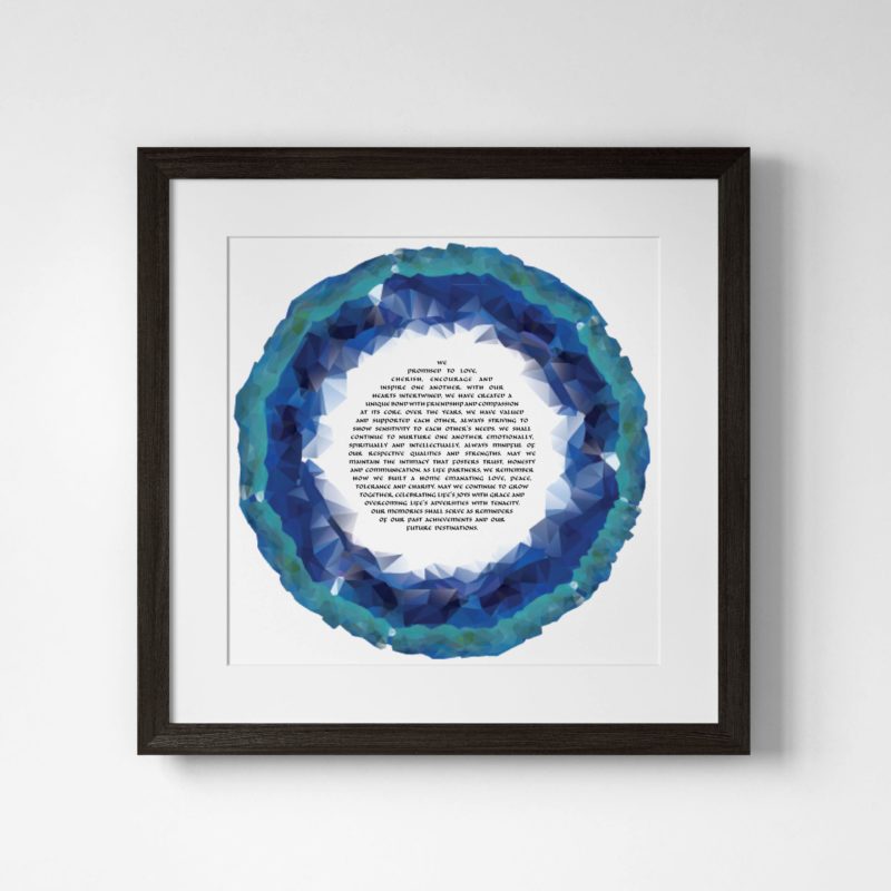 Ruth Becker Giclée Prints Mineral Blue Anniversary Gift Print For Sale