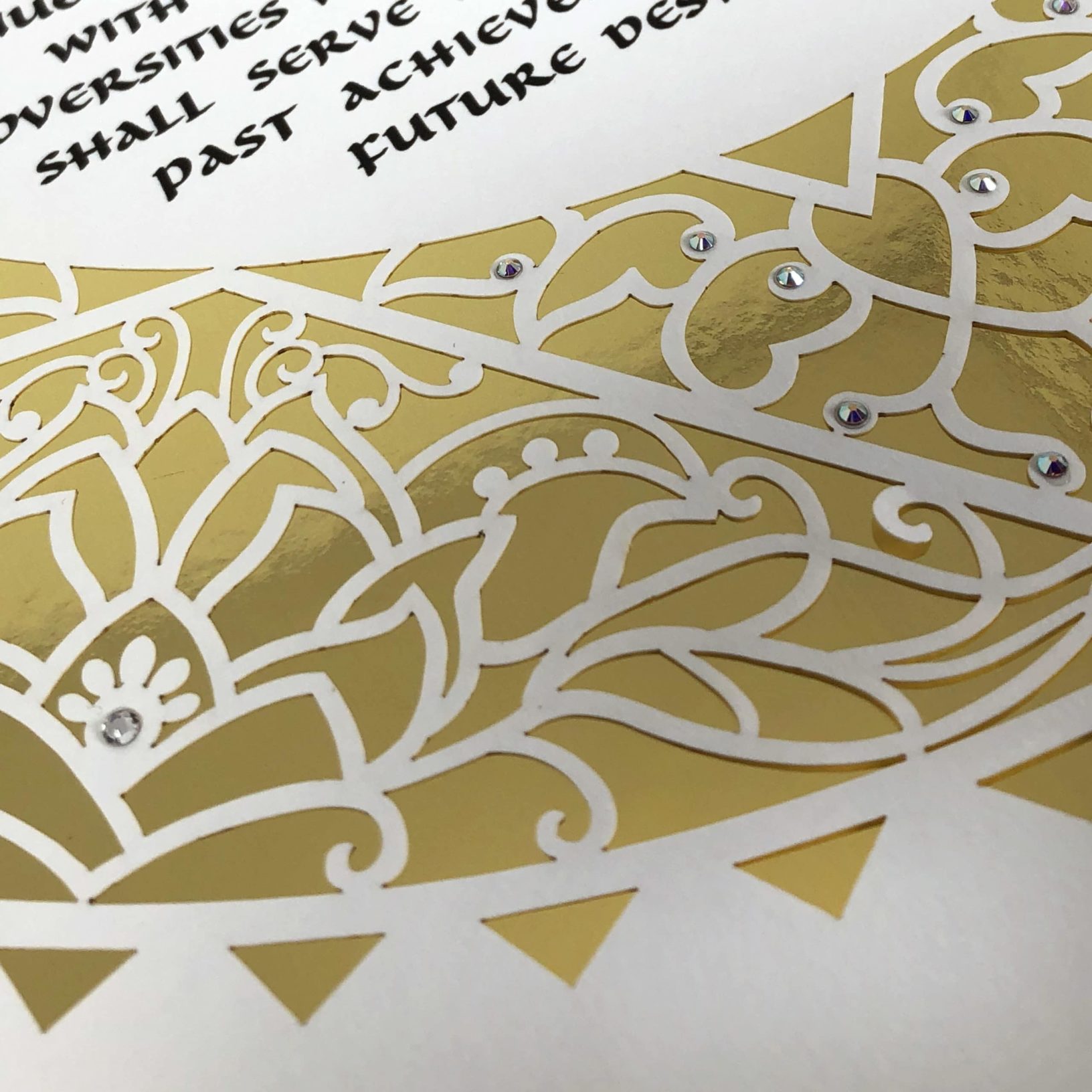 Enya Keshet Luxe Enchanted Ring Papercut Luxe Gold Anniversary Gift Print Store