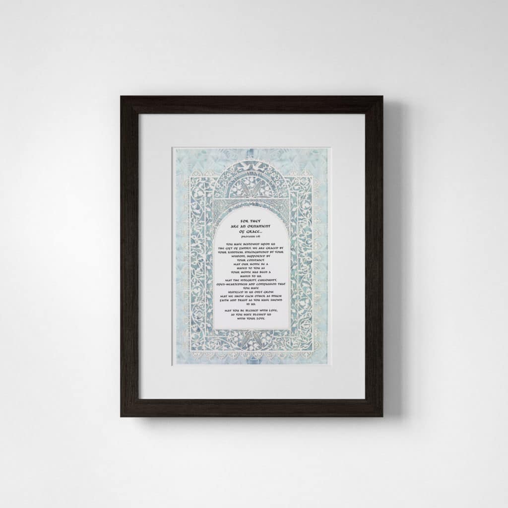 Enya Keshet Papercut Lace Papercut Aqua Crystal Parent Gift Online