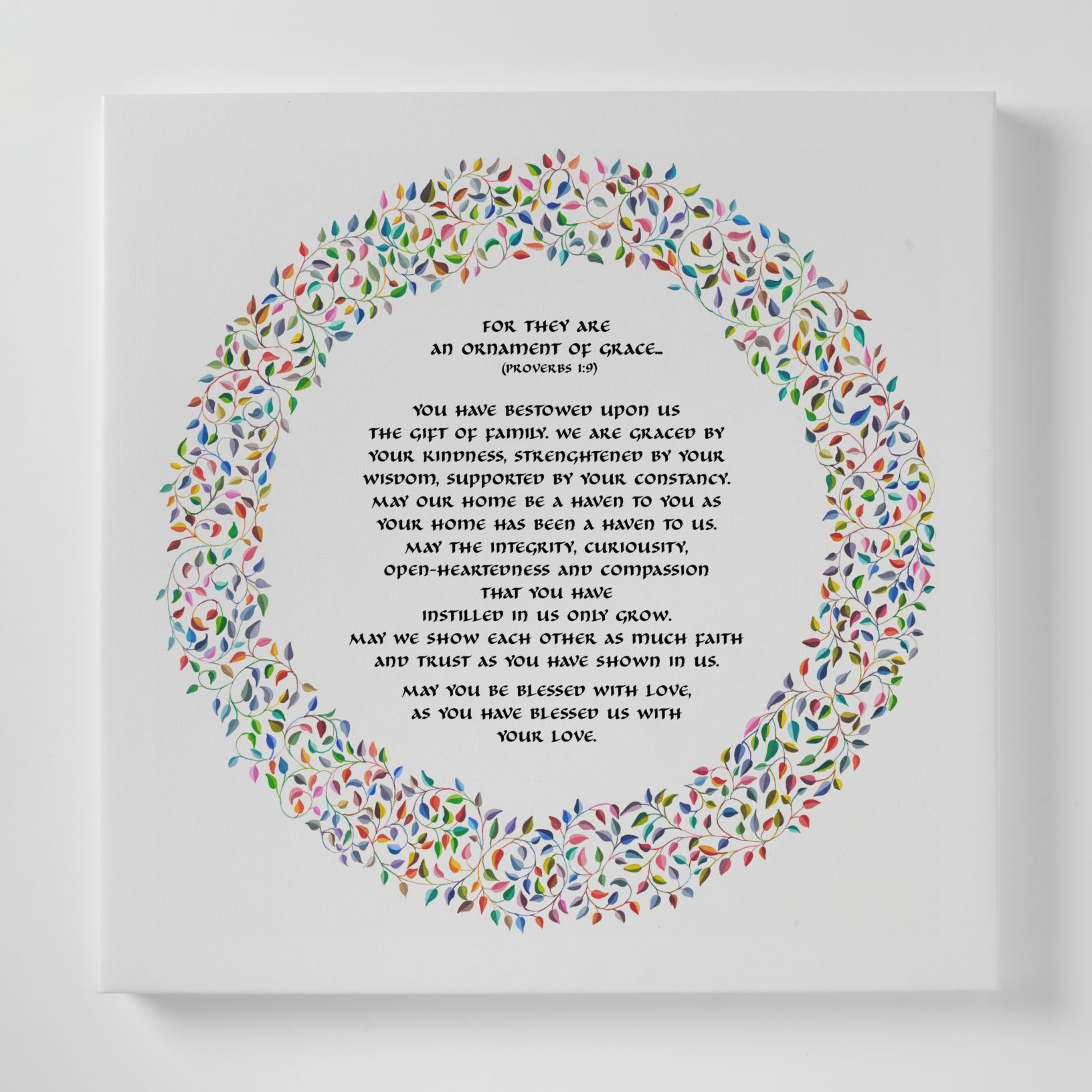 Elyse Meyerson Canvas Circle of Leaves Canvas Multi Parent Gift Online