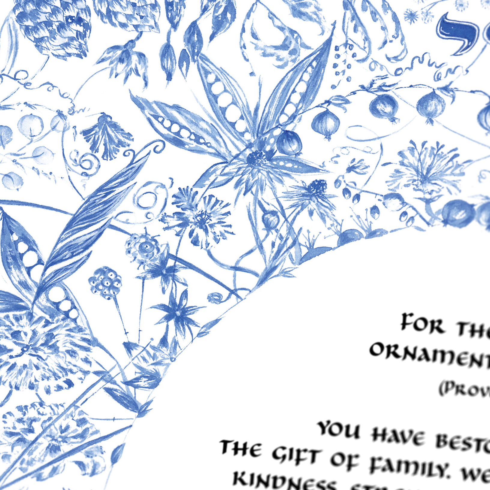 Angela Munitz Giclée Prints Shalom To Life Blue Parents' Gifts Designs