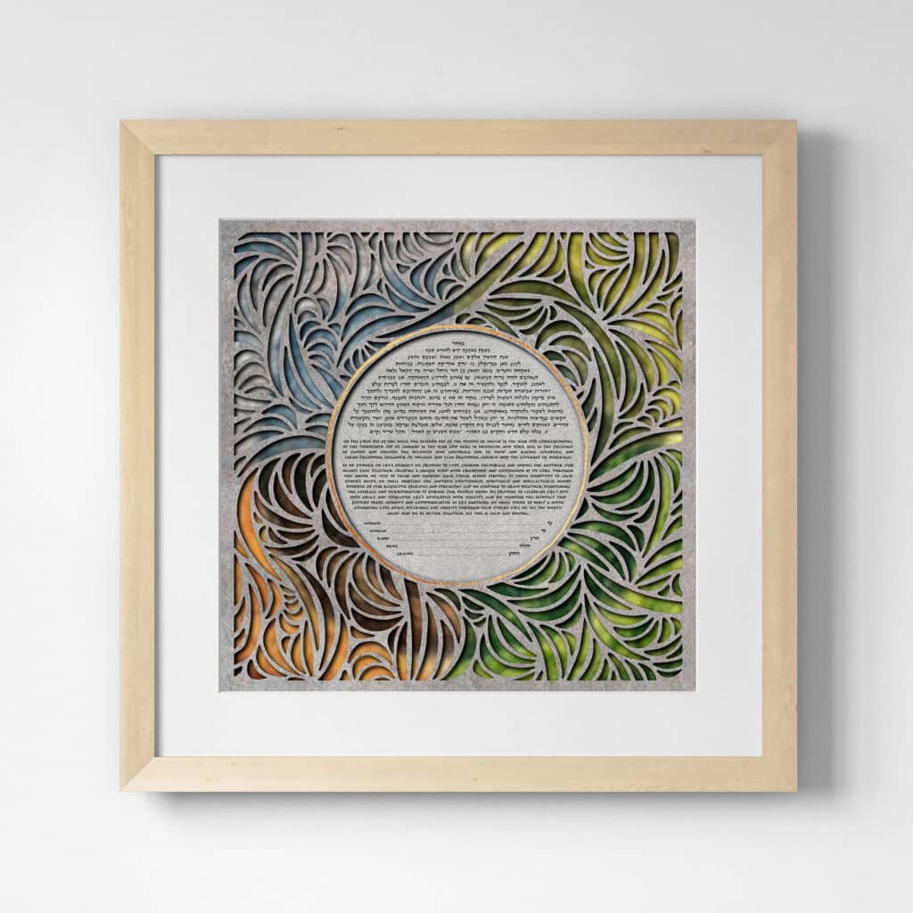 Love in Four Seasons Papercut Ketubah