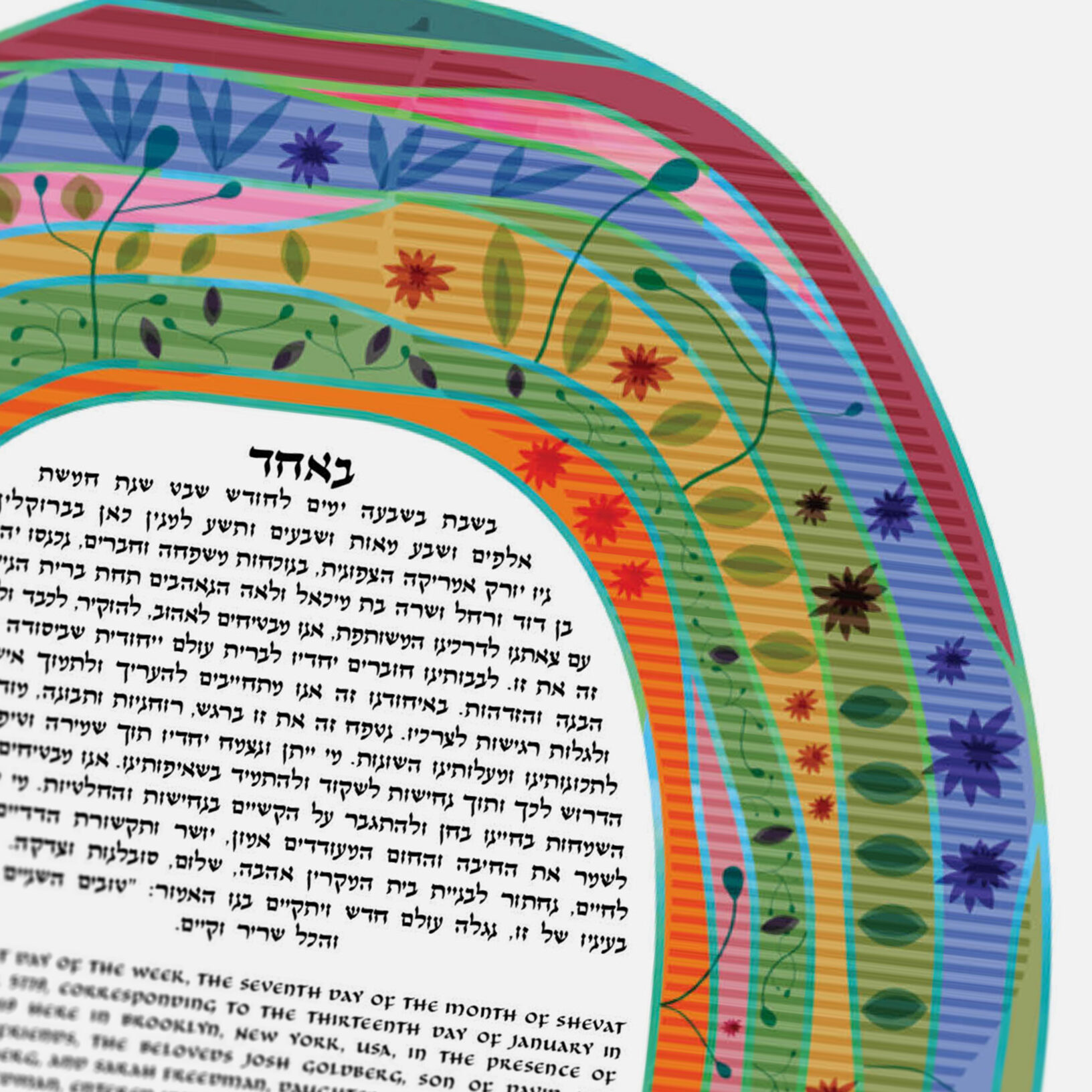 Naomi Broudo Giclee Growing Together (The Natural World) Multi Ketubah Online
