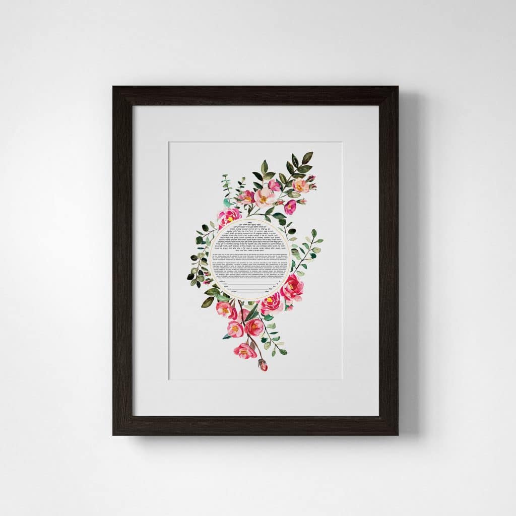 Noam Shargorodsky Gold & Silver Spring - Gold Leaf Pastel Ketubah For Sale