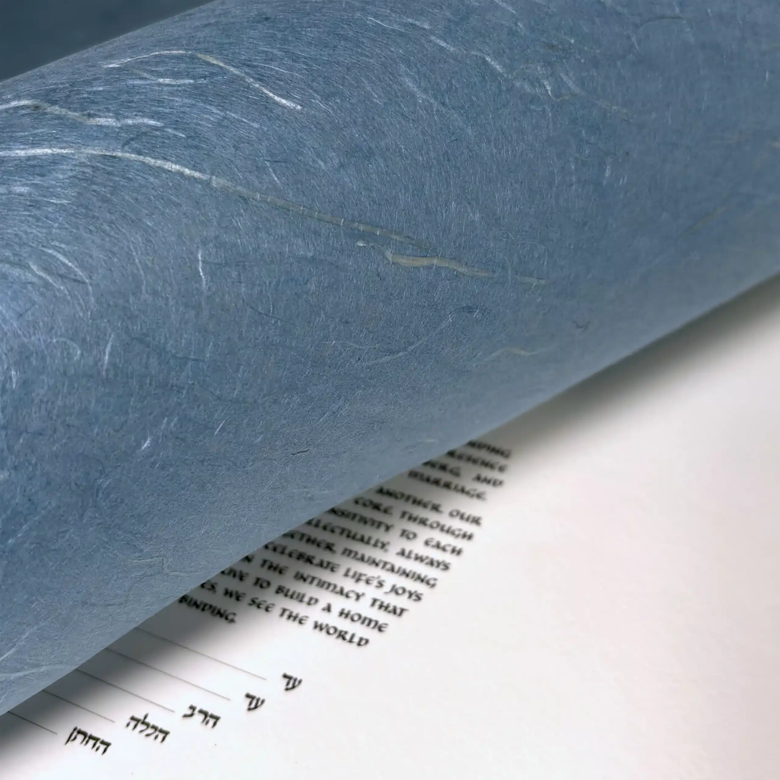 Enya Keshet Luxe Love Papercut Luxe Kurotani Silk Blue Ketubah Online